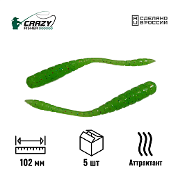 Червь Tsunekichi Worm 4" 102 мм C41 с аттрактантом